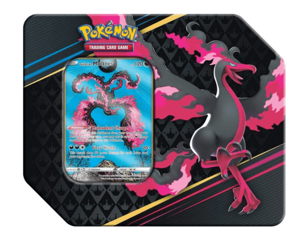 Pokemon-Crown-Zenith-Galarian-Moltres-Tin.png Pokemon Crown Zenith Galarian Moltres Special Tin - Image 1