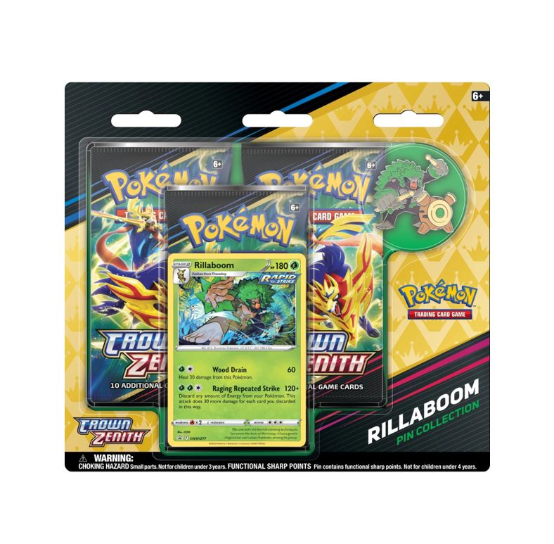 Pokemon-Crown-Zenith-Pin-Collection-Rillaboom.jpg Pokemon Crown Zenith Pin Collection – Rillaboom - Image 1