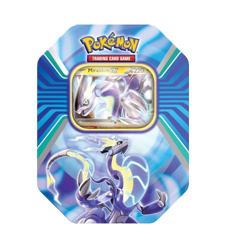 Pokemon-Paldea-Legends-Summer-Tin-Miraidon-EX.jpg Pokemon Paldea Legends Summer Tin – Miraidon EX - Image 1