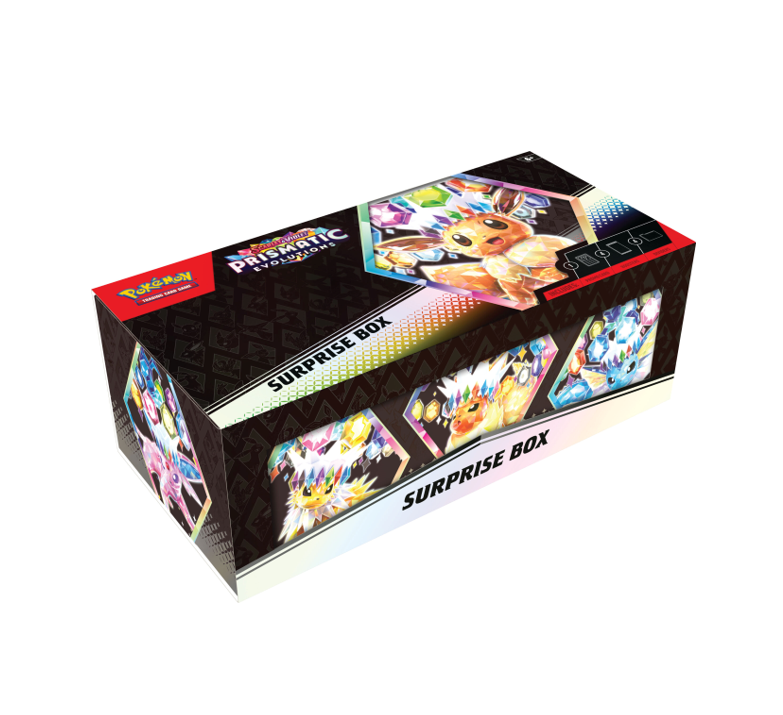 Pokemon-Prismatic-Evolutions-Surprise-Box.png Pokemon Prismatic Evolutions – Surprise Box - Image 1