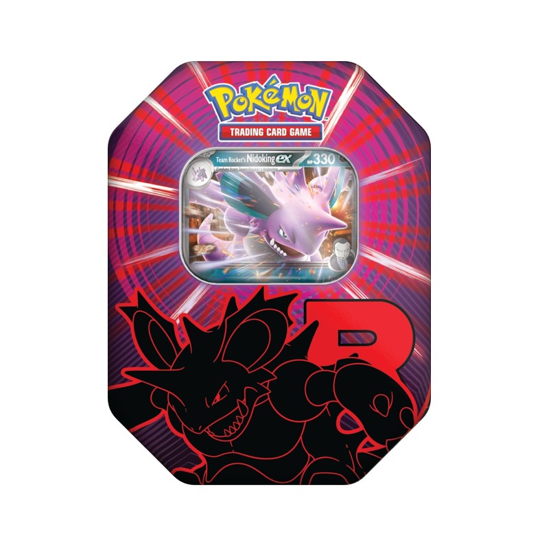 Pokemon-Team-Rocket-Tin-Nidoking-EX.jpg Pokemon Team Rocket Tin – Nidoking EX - Image 1