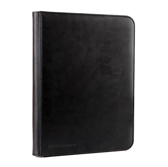 Rebinder-Toploader-Binder-Zippered-9-Pocket-Black-.jpg Rebinder Toploader Binder Zippered 9-Pocket – Black - Image 1