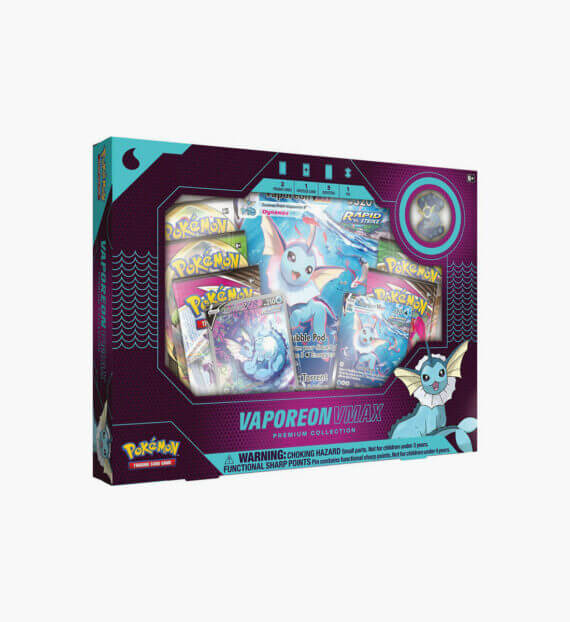 pokemon-vaporeon-vmax-premium-collection-570x622-1.jpg Pokemon Vaporeon VMAX Premium Collection Box - Image 1